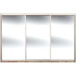Dulap-cupe Yasen Lyuks 3 240х220х60 (Sonoma Oak/Silver)