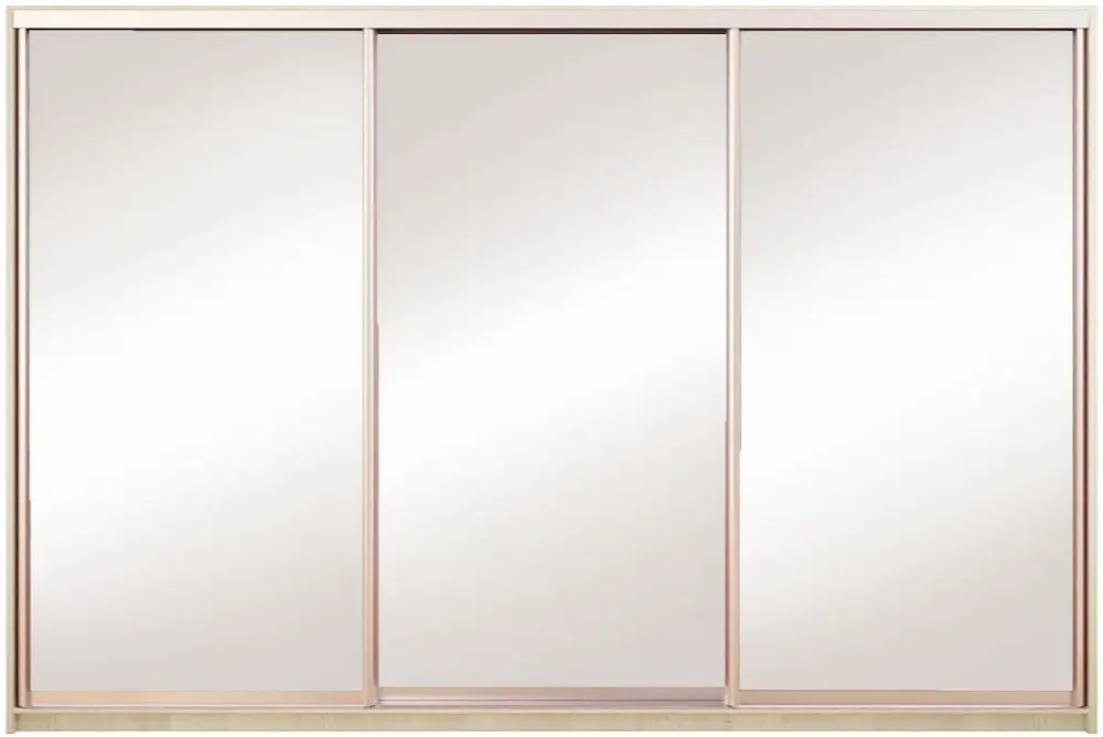 Шкаф-купе Yasen Люкс 3 240х240х60 (Анжелик/Серебро)