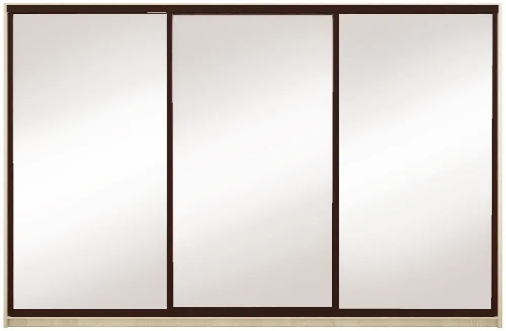 Шкаф-купе Yasen Люкс 3 240х240х60 (Анжелик/Венге)