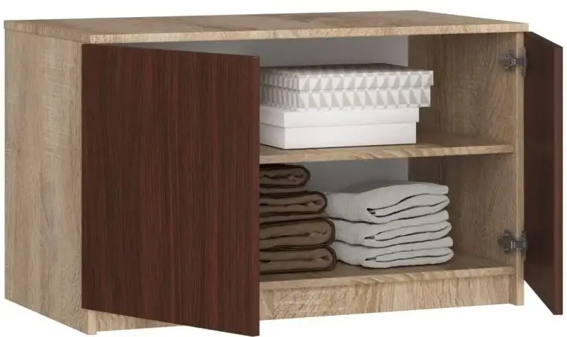 Антресоль Akord S90 2D2SZ (Sonoma Oak/Wenge)