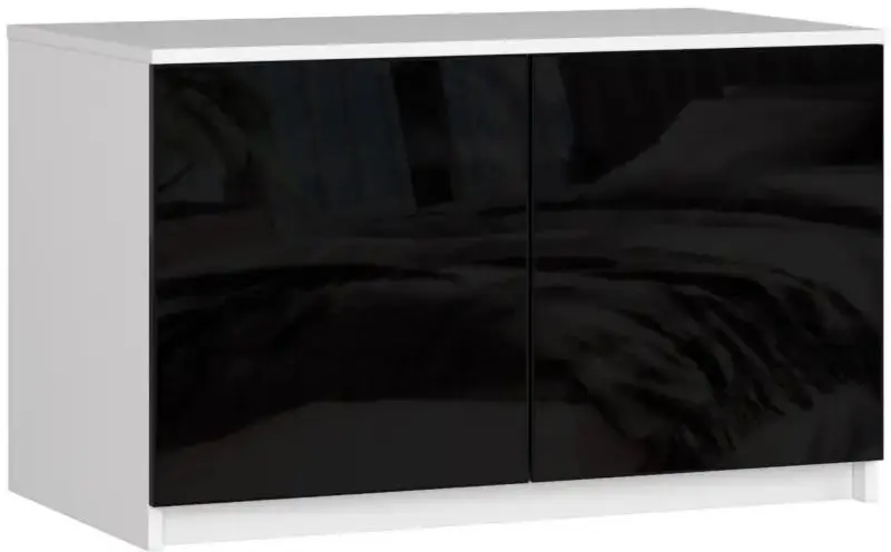 Mezanin Akord S90 2D2SZ (White/Black Gloss)