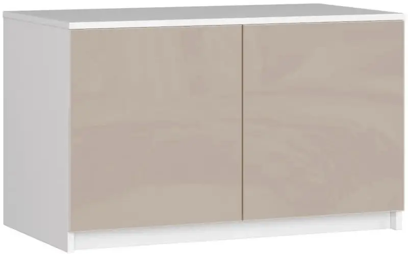 Mezanin Akord S90 2D2SZ (White/Cappuccino Gloss)