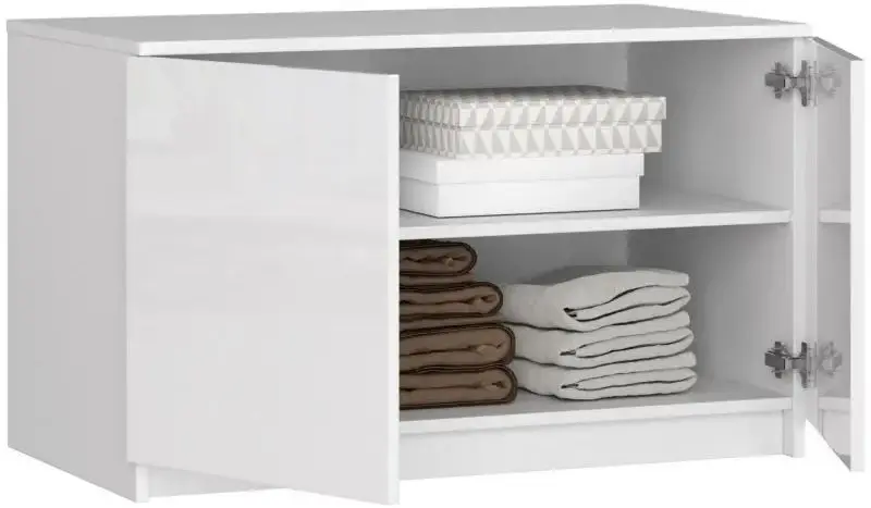 Mezanin Akord S90 2D2SZ (White/White Gloss)