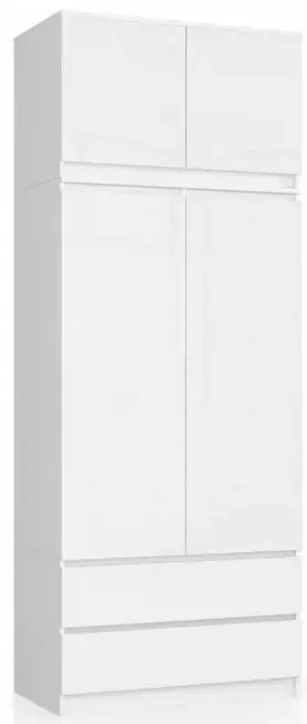 Mezanin Akord S90 2D2SZ (White/White Gloss)