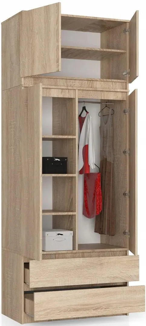 Mezanin Akord S90 2D2SZ (Sonoma Oak)