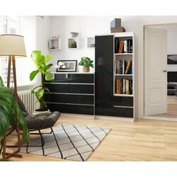 Etajera Akord R11 R80 1D2SZ (White/Graphite Gloss) Thumb