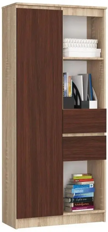 Шкаф Akord R15 R80 1D2SZ (Sonoma Oak/Wenge)