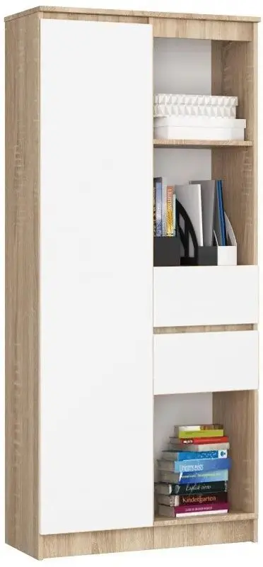 Шкаф Akord R15 R80 1D2SZ (Sonoma Oak/White)