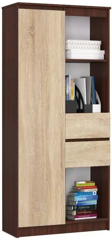 Шкаф Akord R15 R80 1D2SZ (Wenge/Sonoma Oak)