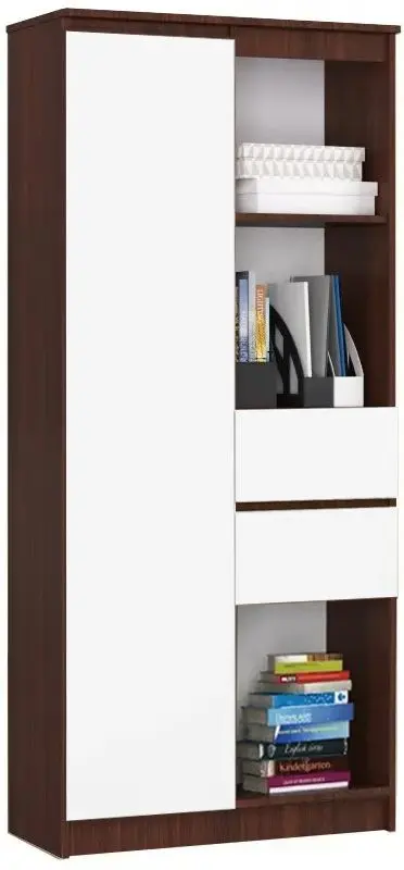 Шкаф Akord R15 R80 1D2SZ (Wenge/White)