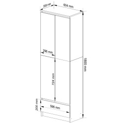 Шкаф Akord R60 1SZ 2D (Alder) Thumb