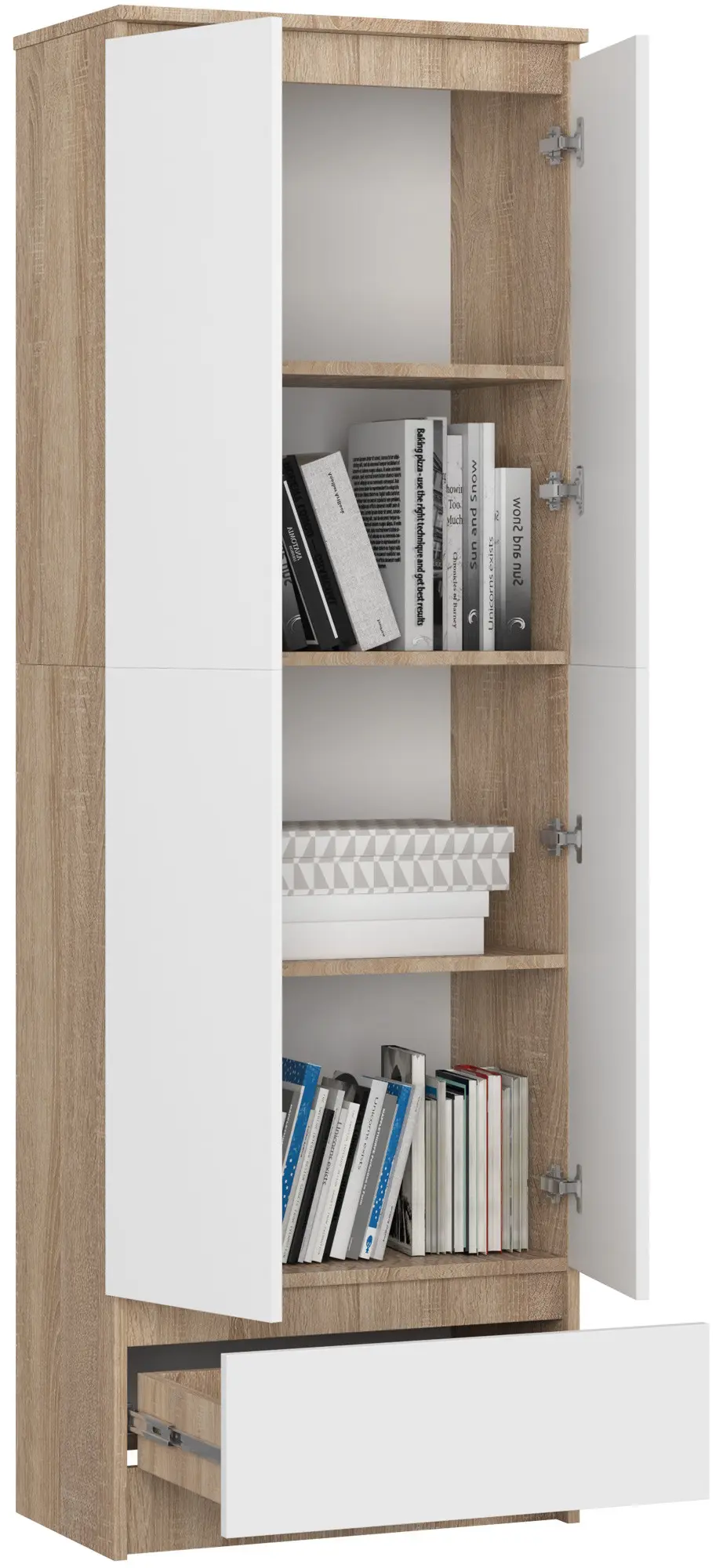 Dulap Akord R60 1SZ 2D (Sonoma Oak/White)