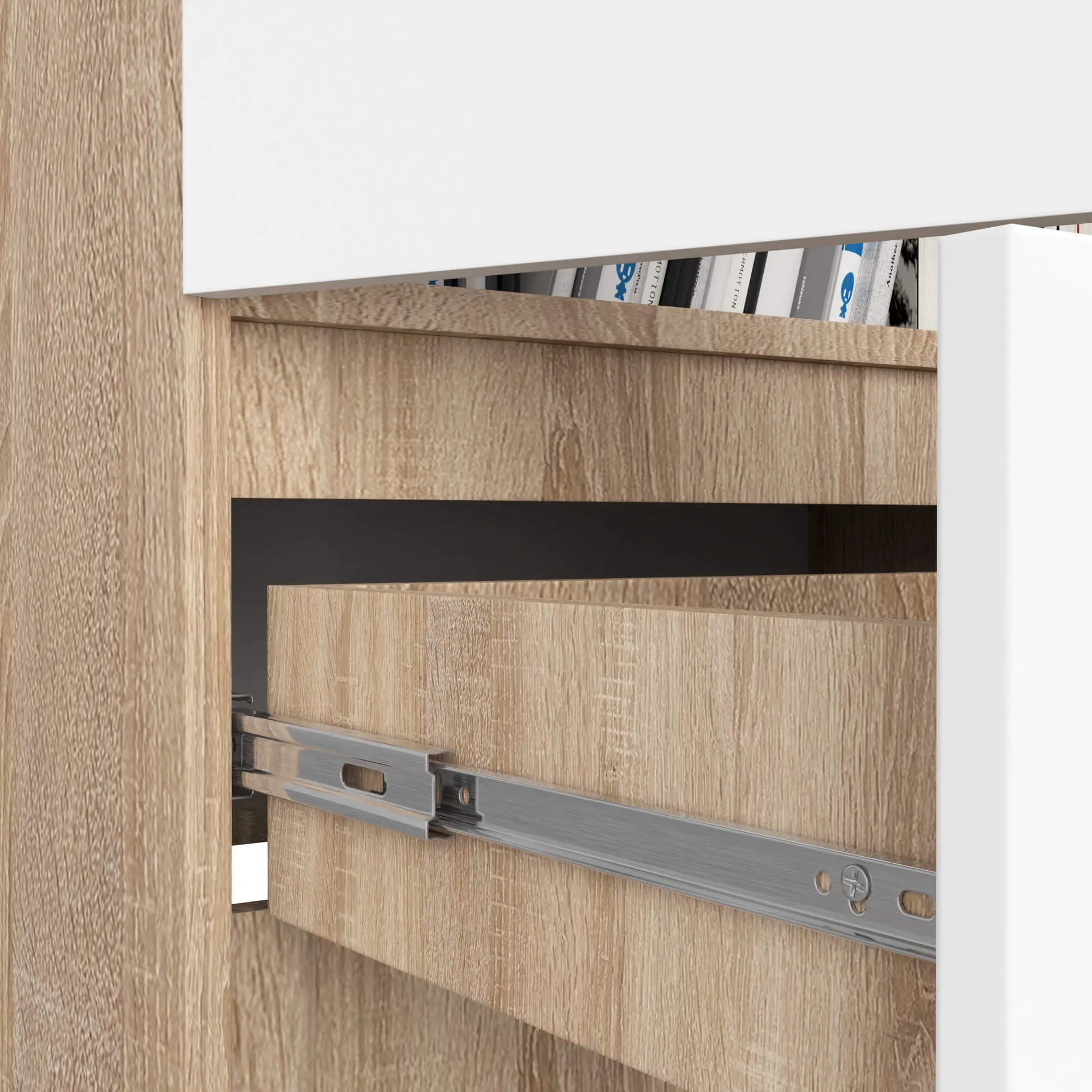 Dulap Akord R60 1SZ 2D (Sonoma Oak/White)