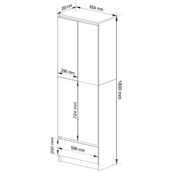 Dulap Akord R60 1SZ 2D (Sonoma Oak/White) Thumb