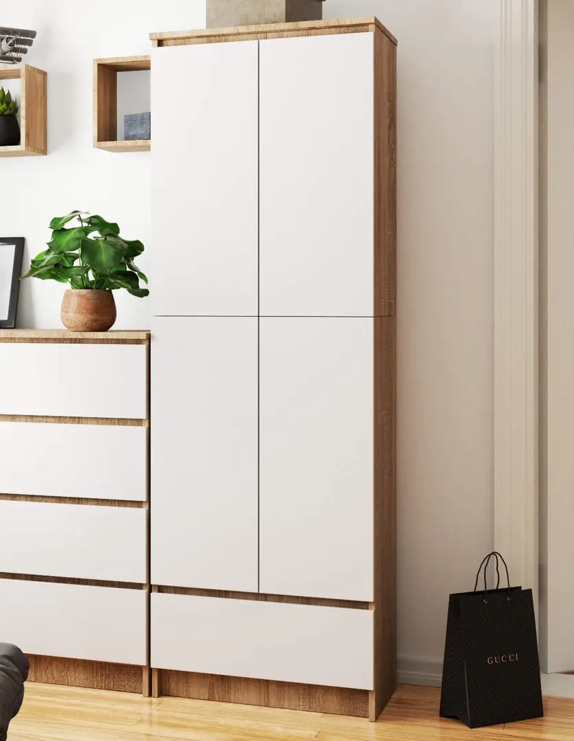 Dulap Akord R60 1SZ 2D (Sonoma Oak/White)