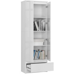 Dulap Akord R60 1SZ 2D (White/Glossy White) Thumb