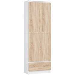 Dulap Akord R60 1SZ 2D (White/Sonoma Oak) Thumb