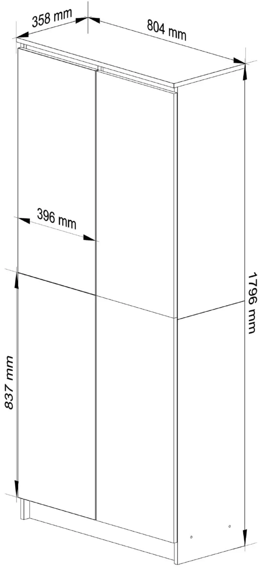 Dulap Akord R80 2D 8P (Sonoma Oak)