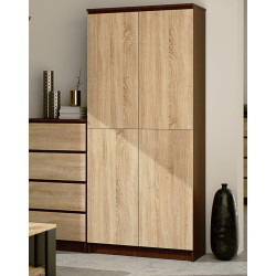 Шкаф Akord R80 2D 8P (Wenge/Sonoma Oak)