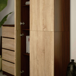 Шкаф Akord R80 2D 8P (Wenge/Sonoma Oak) Thumb