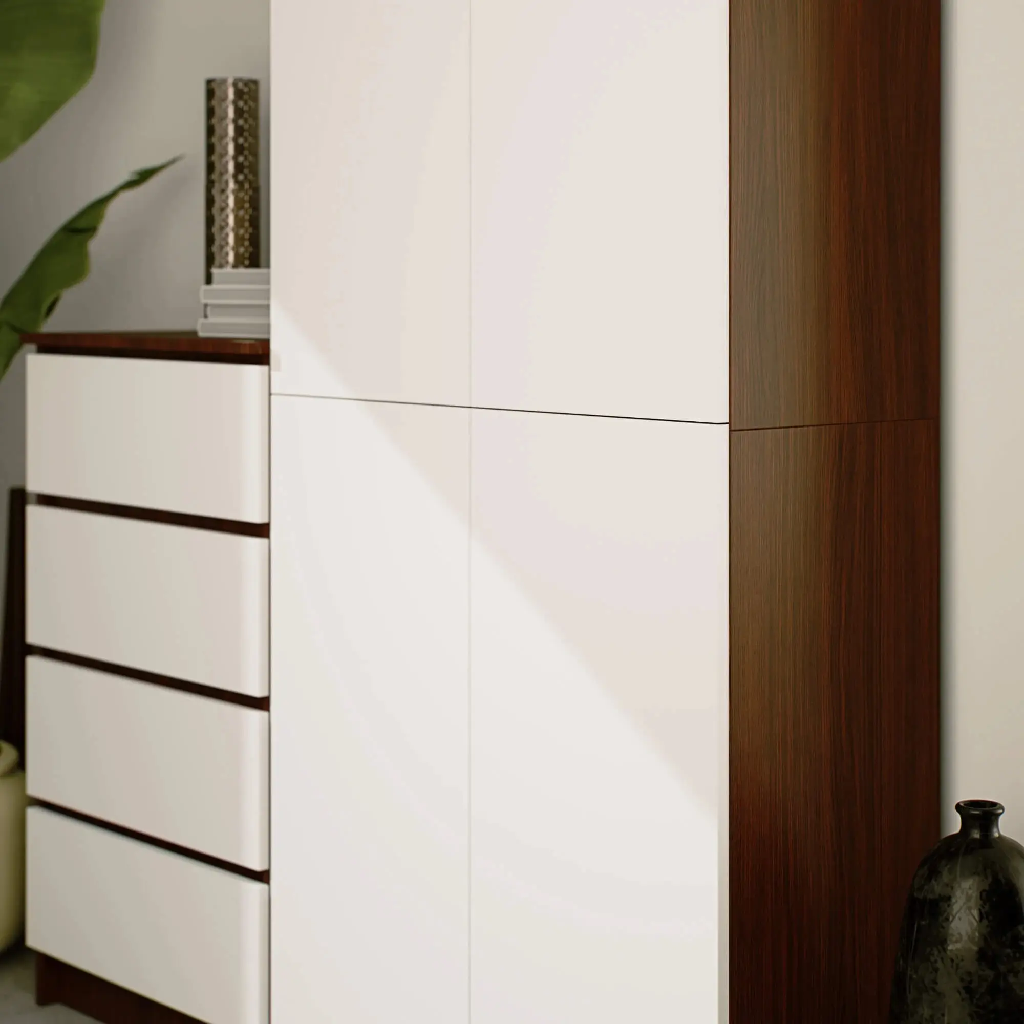 Шкаф Akord R80 2D 8P (Wenge/White)