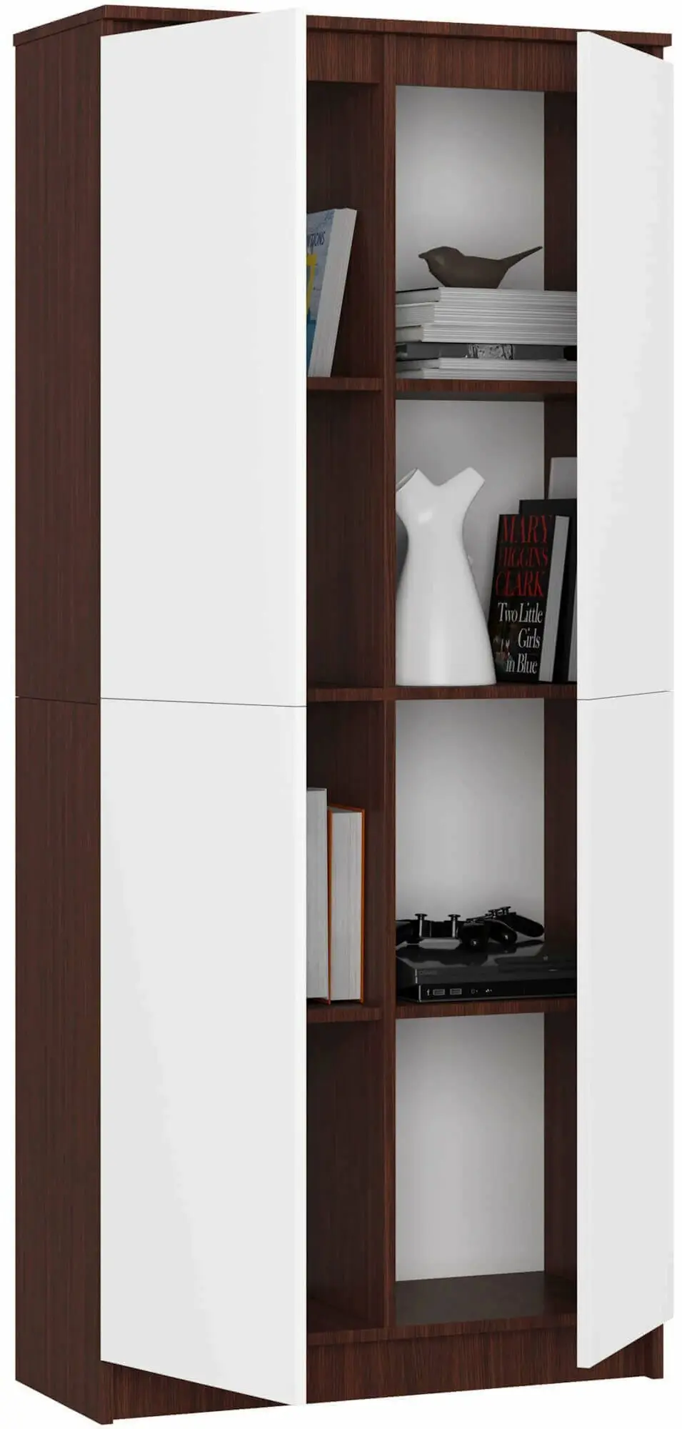 Шкаф Akord R80 2D 8P (Wenge/White)