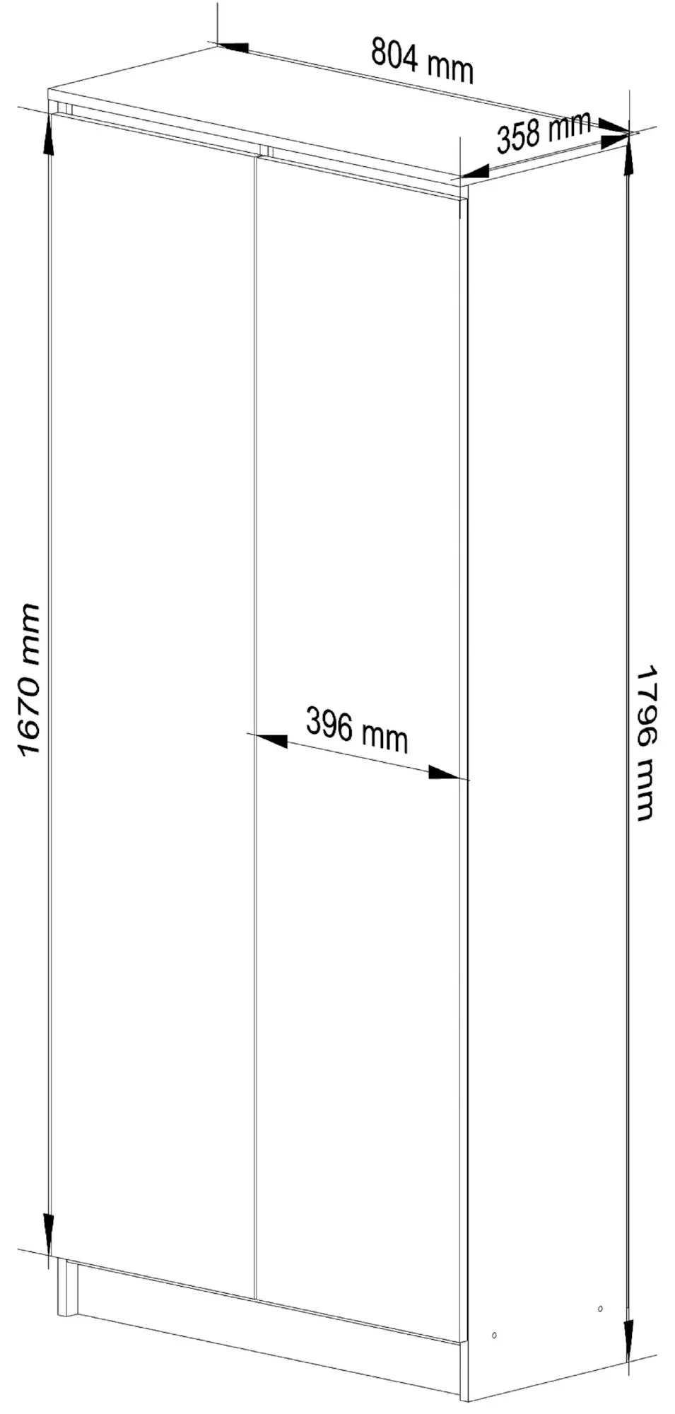 Шкаф Akord R80 2D 8P (White)