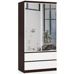 Dulap Akord S90 2D2SZ 2 Lustro (Wenge/White)