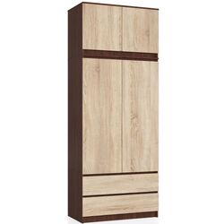 Dulap Akord S90 2D2SZ + Mezanin (Wenge/Sonoma Oak) Thumb