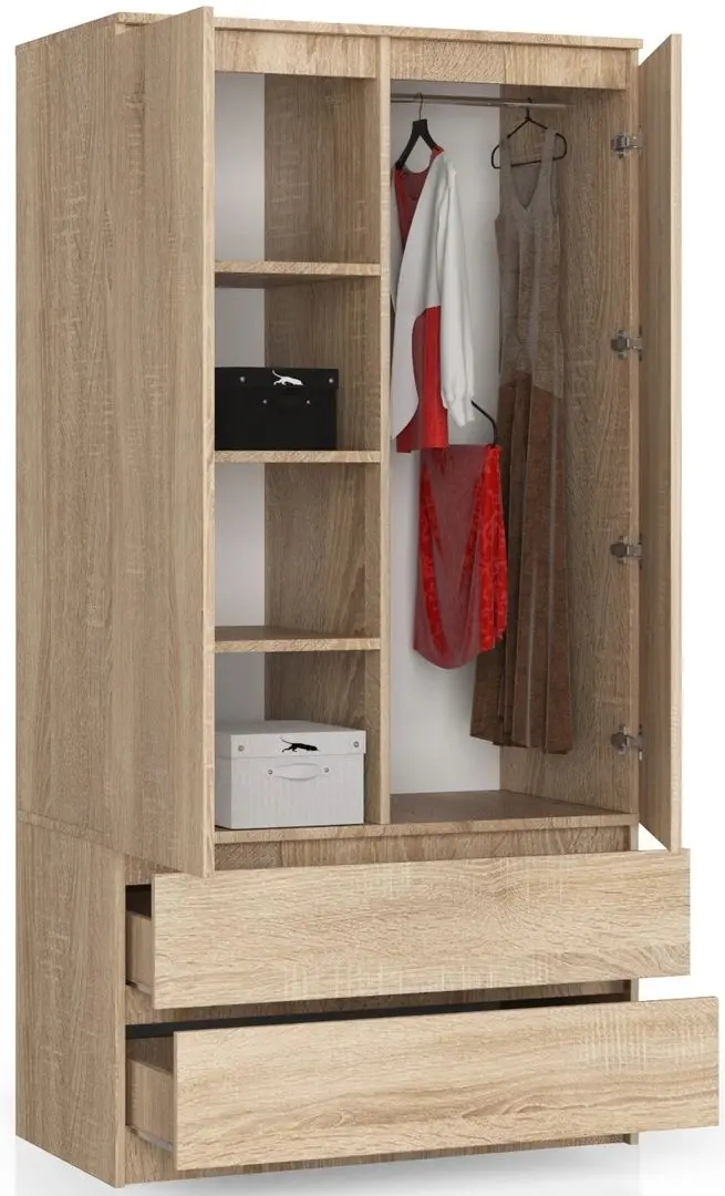 Шкаф Akord S90 2D2SZ (Sonoma Oak)