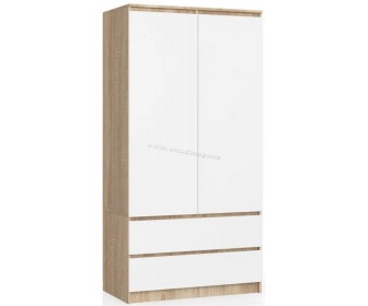 Dulap Akord S90 2D2SZ (Sonoma Oak/White)