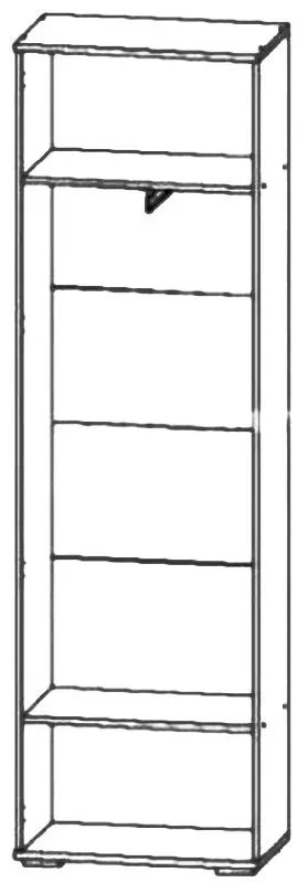 Шкаф Астрид-Мебель Бриз БРЗ.02 (Дуб Сонома/Ясень Анкор Белый) - 2