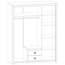 Шкаф BRW Koen SZF3D2S (Венге/Штрокс Темный) Thumb