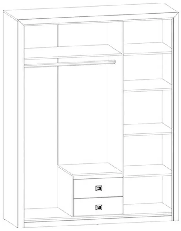 Шкаф BRW Koen SZF3D2S (Венге/Штрокс Темный)