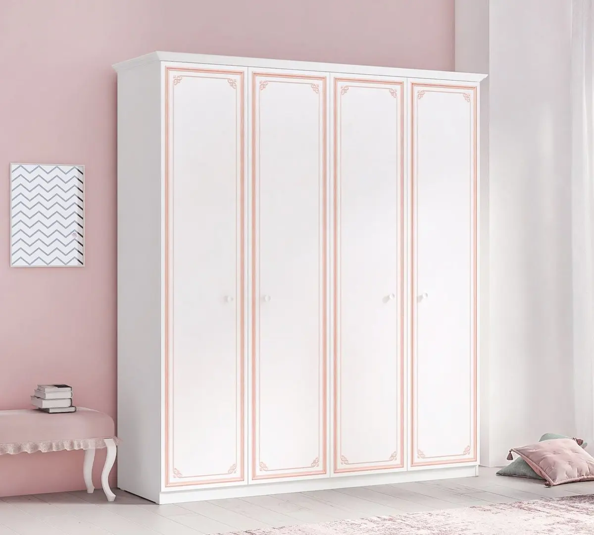 Шкаф четырехстворчатый Cilek Selena Pink 20.70.1003.00 - 2