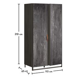 Шкаф Cilek Dark Metal 20.52.1005.00 (Blak/Gray) Thumb
