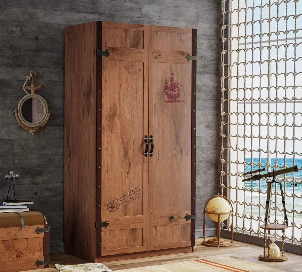 Шкаф Cilek Pirate 20.13.1001.00 (Walnut) - 2