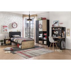 Dulap cu 3 usi si oglinda Cilek Black 20.58.1002.00 Thumb
