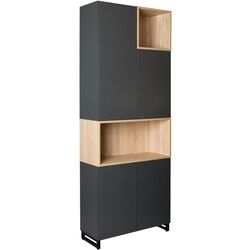 Шкаф DP EvoCab 80x34x220 (Black/Wood) Thumb