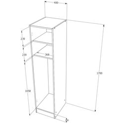 Пенал Haaus Remi 1Д (Sonoma Oak) Thumb