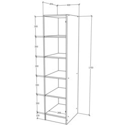 Penal Haaus Remi 1U cu polite (Sonoma Oak) Thumb