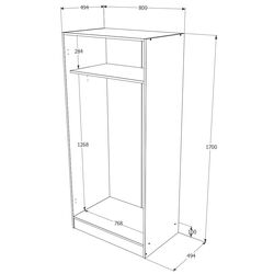 Dulap Haaus Remi 2U (Wenge) Thumb