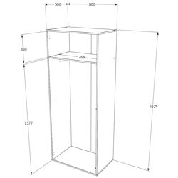 Dulap Haaus Nero 2U (Sonoma Oak) Thumb