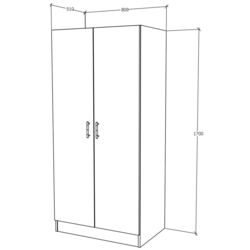 Шкаф Haaus Remi 2Д с полками (Bronze Oak) Thumb