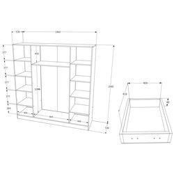 Шкаф Haaus Nero 4Д (Sonoma Oak) Thumb