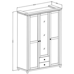 Dulap Helvetia Evora №19 3D2S (Green/Lefkas Oak) Thumb