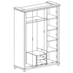 Dulap Helvetia Evora №19 3D2S (Green/Lefkas Oak) Thumb