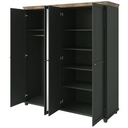 Шкаф Helvetia Evora №20 4D (Green/Lefkas Oak) Thumb