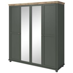 Шкаф Helvetia Evora №20 4D (Green/Lefkas Oak)