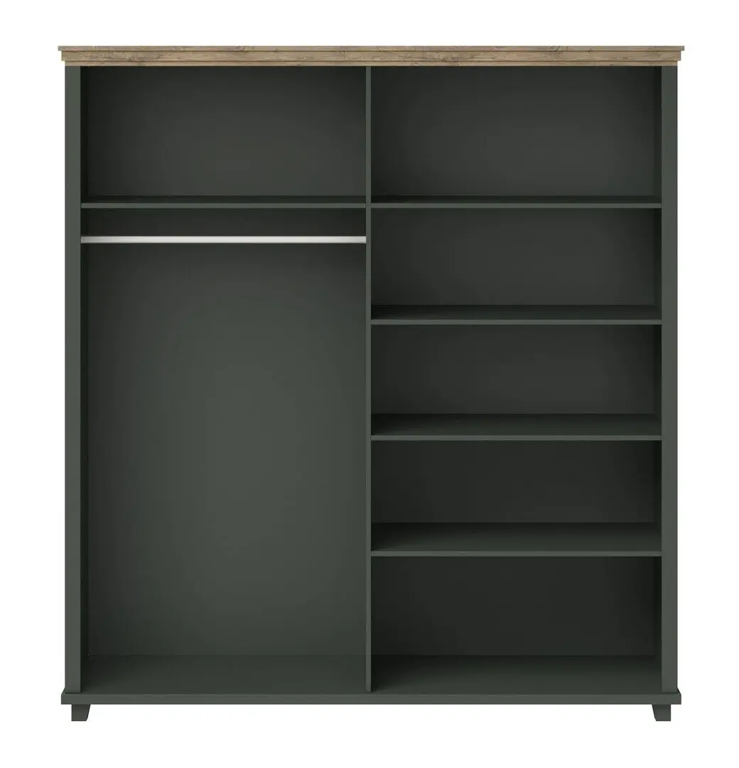 Шкаф Helvetia Evora №20 4D (Green/Lefkas Oak)